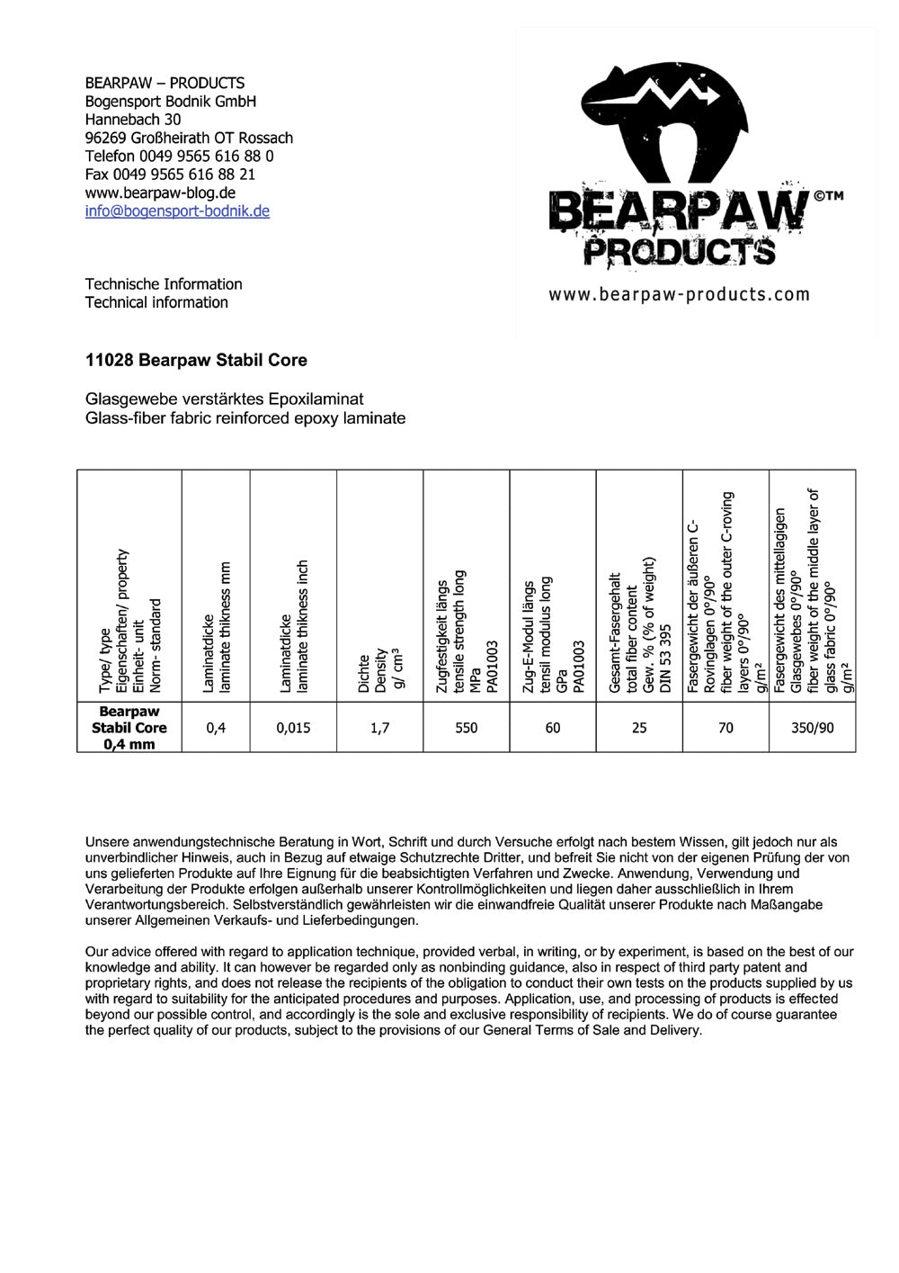 Bearpaw Stabil Core (50 X 0,4 mm) 100m Rolle