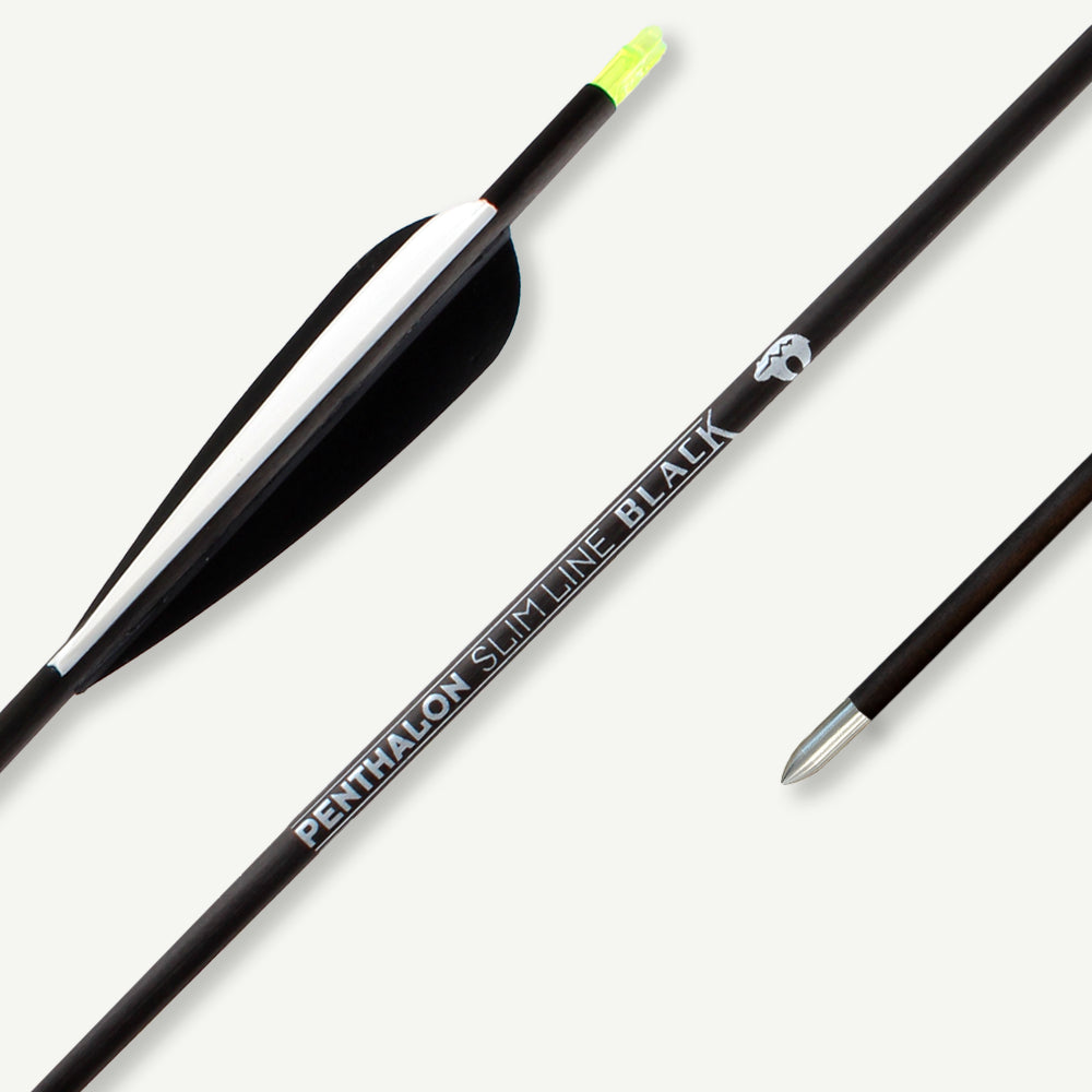 Penthalon Carbonpfeile 40821 Slim Line Black Fletches 400