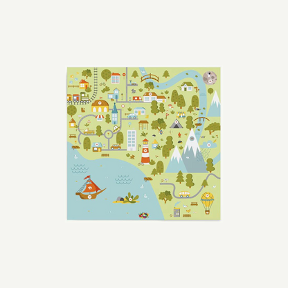 Zielscheibenauflage Kinder Stadt