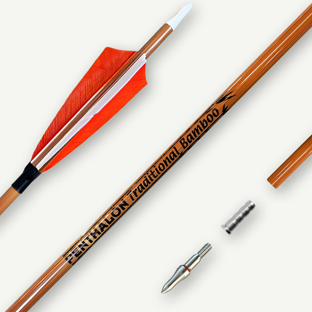 Penthalon Carbonpfeile Traditional Bamboo Naturfedern 600
