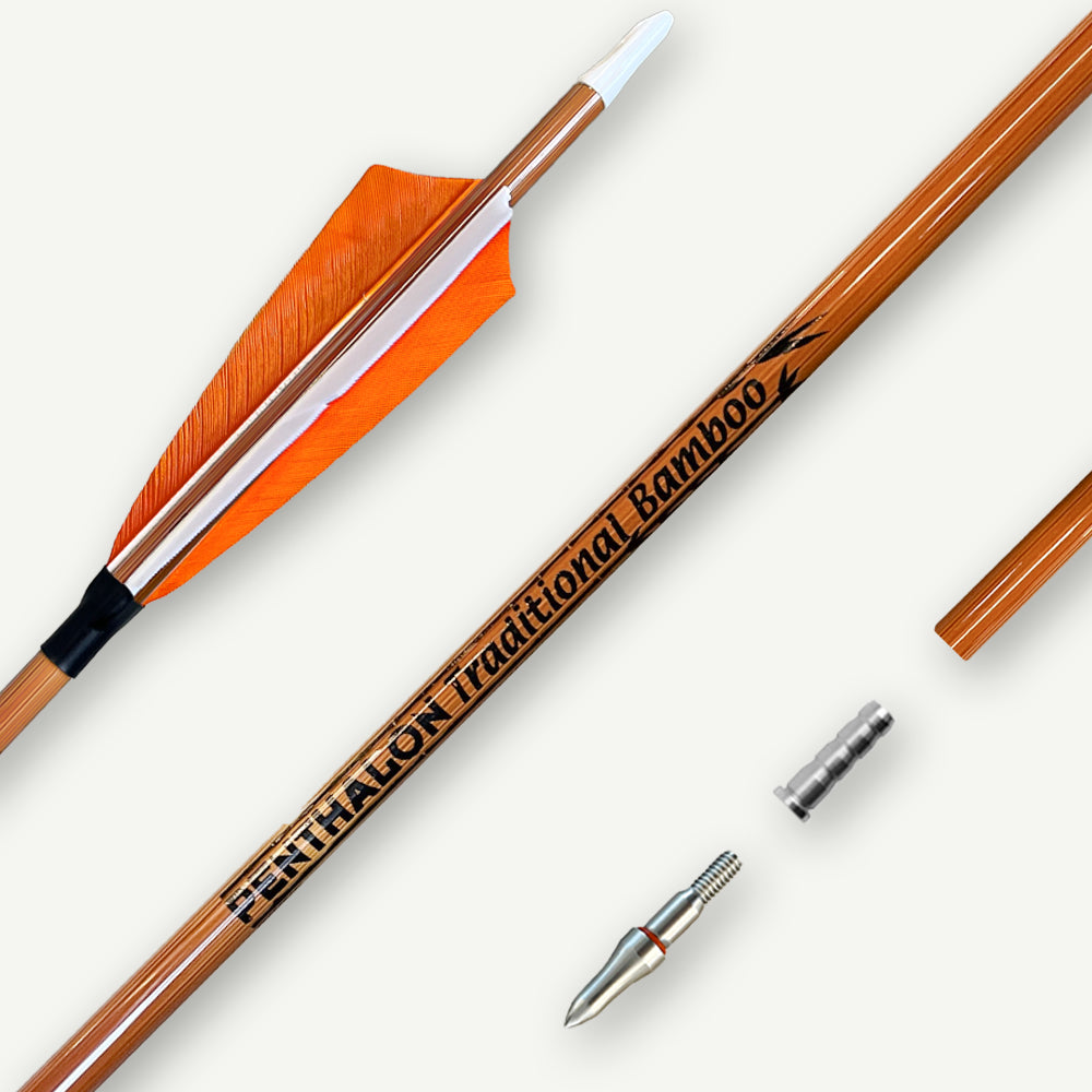 Penthalon Carbonpfeile Traditional Bamboo Naturfedern