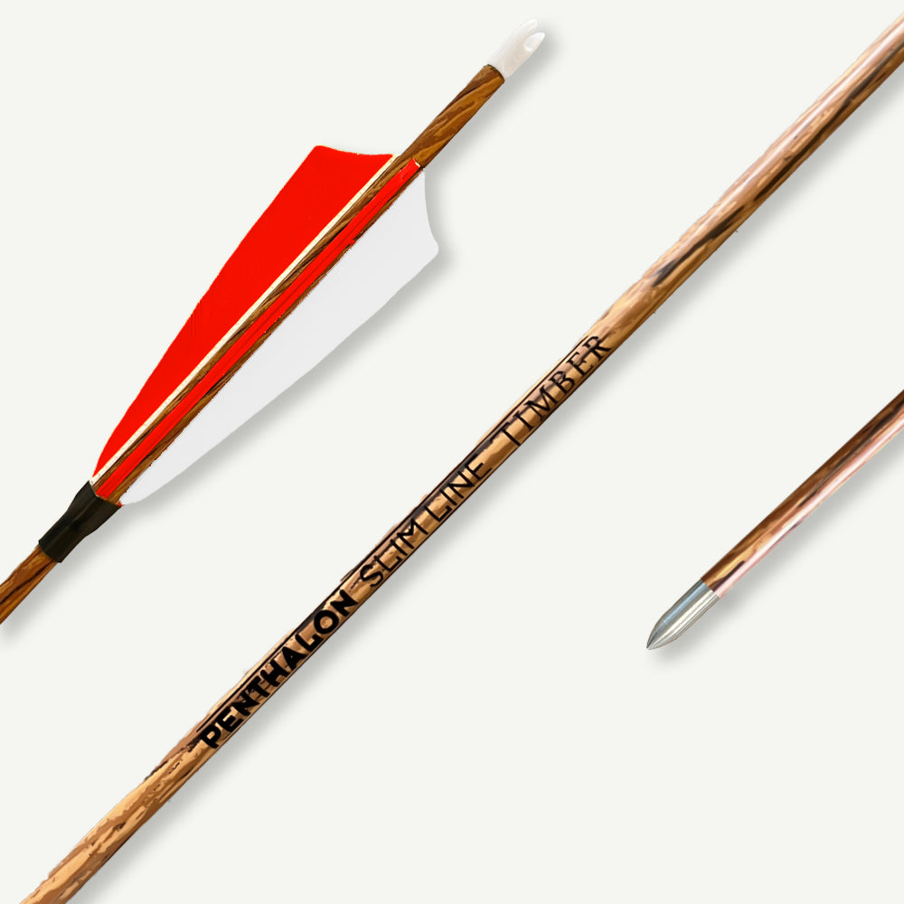 Penthalon Carbonpfeile 40819 Slim Line Timber Naturfedern 600