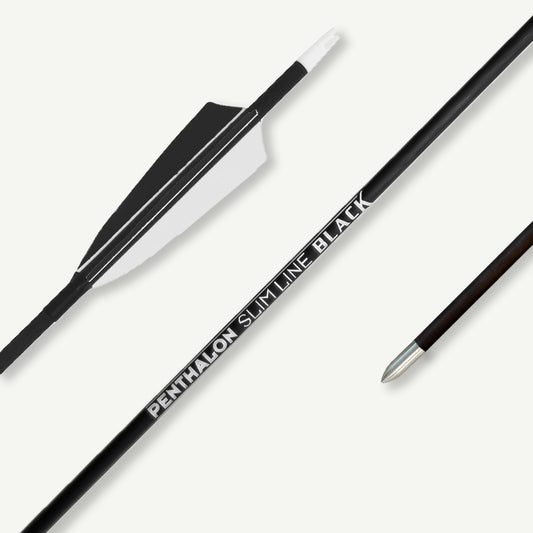 Penthalon Carbonpfeile 40820 Slim Line Black Naturfedern 400