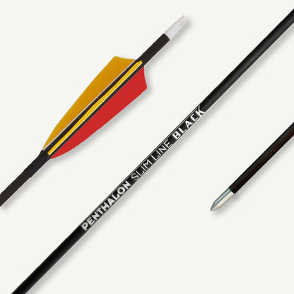 Penthalon Carbonpfeile 40820 Slim Line Black Naturfedern