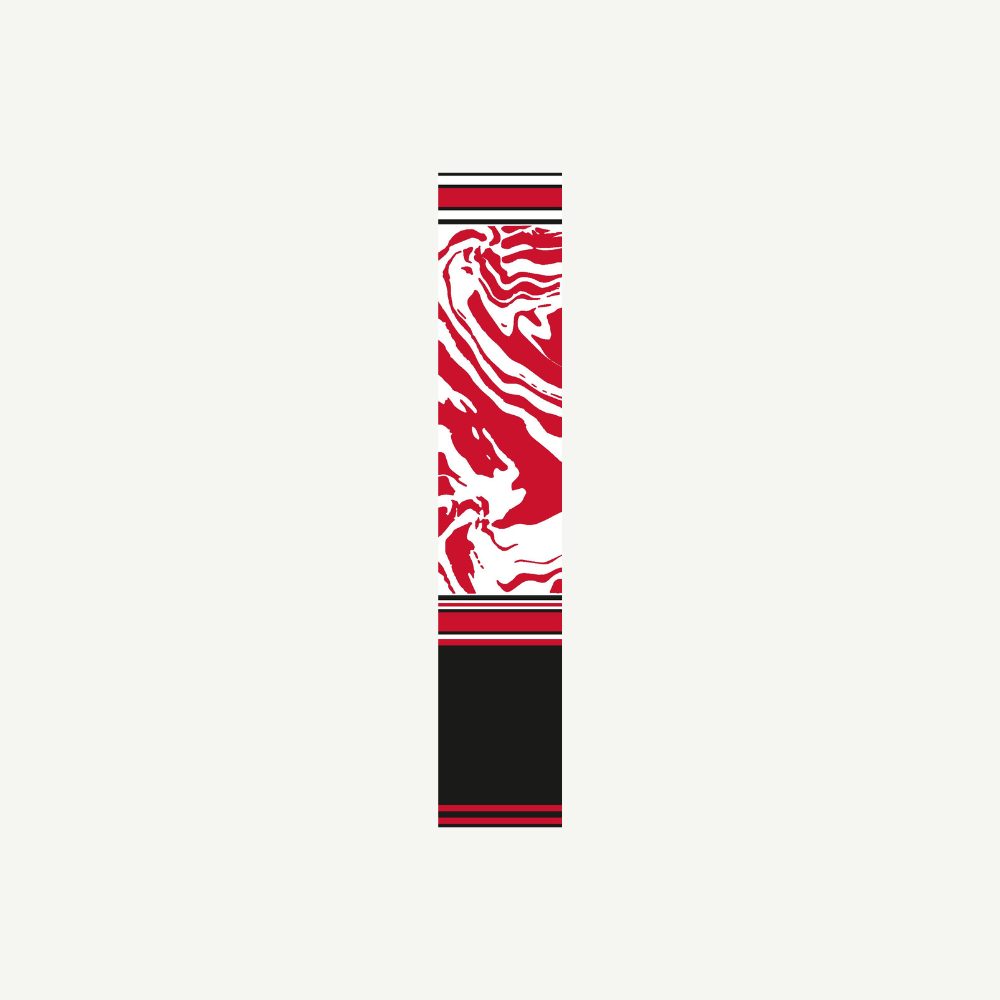 45004 Pfeilcresting Zebra (Stück) rot - weiss