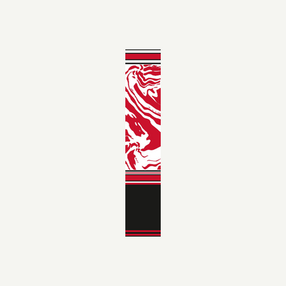 45004 Pfeilcresting Zebra (Stück) rot - weiss
